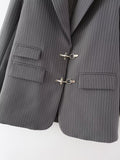 Women Suits Autumn Striped Suit Coat Suit Top
