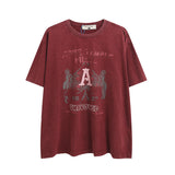 Men T Shirt Hip Hop Letters Graffiti Short Sleeve T-shirt