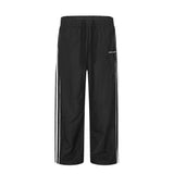 Men Sweatpants Side Striped Casual Sports Pants Loose Straight Wide-Leg Pants Trousers