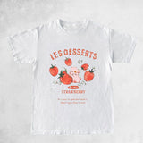 Les Dessert Summer New Cartoon Strawberry T-shirts