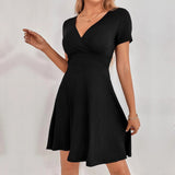 Women Dress Sexy Backless V-neck Skirt Dress