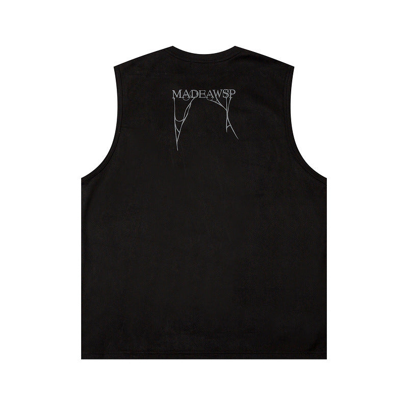 Men Vest Summer Letter Print Sports Vest