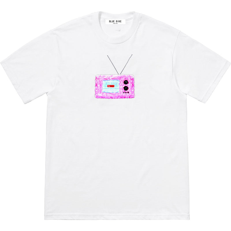 Men T-shirts 21SS TV Tee Small TV Antenna Cake BoxLogo Loose Short Sleeve Crew Neck