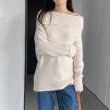 Women Winter Knitted Sweater Autumn and Winter Sweater Long-Sleeved Shirt 8t3110