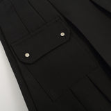 Women Skirt Cargo Pocket Pleated Skirt Summer Casual Skirt