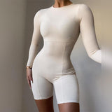 Women Jumpsuit Winter Knitting Slim Fit Hip Raise Sports Yoga Jumpsuit