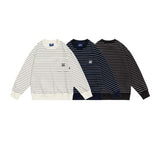 Unisex Hoodie Autumn Striped Printed Sweater