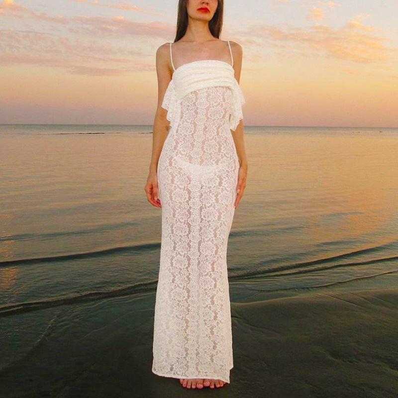 Women Dresse Slip Dress Sexy Lace Sleeveless Dress