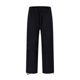 Men Sweatpants Workwear Paratrooper Pants Men's Pleated Wide Leg Straight Trousers Drawstring Sports Casual Pants