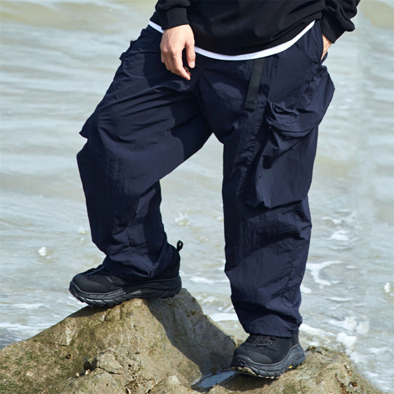 Men Sweatpants Overalls Baggy Pants Feet Drawstring Leisure Trousers