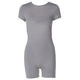 Women Jumpsuit Winter Sexy Backless Slim Fit Short-Sleeved Jumpsuit