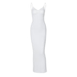 Women Dresses V-neck Strap Long Dress