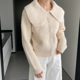 Women Cardigan Sweater Autumn and Winter Button Cardigan Long Sleeve Knitted Top 8t3127