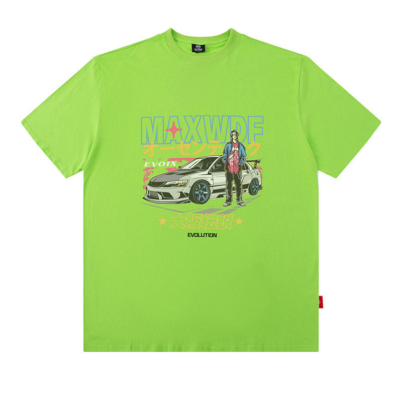 Men T Shirt Couple Short Sleeve T-shirt Men and Women Vibe Retro Half Sleeve T-shirt