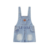 Women Dresses Large Pocket Denim Suspender Skirt Slip Dress