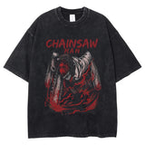 Men's T-shirts Vintage Baggy Tee Cotton Loose Short Sleeves