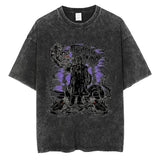 Rapper JUICE WRLD Graphic T-Shirt Men's Hip Hop Vintage Washed