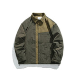 Unisex Winter Cotton Coat Lapel Shirt Cotton Coat Retro Warm Workwear Cotton Coat