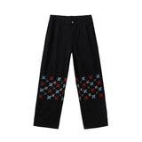 Men Jeans Straight-Leg Trousers Baggy Pants