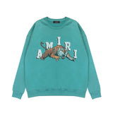Amiri Long Sleeved Shirt Fashion Brand Crew Sweatshirts round Neck Sweater