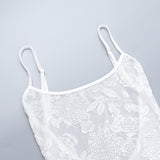 Women Dresses Summer Slim Fit Long Dress Sexy Flocking Suspenders Dress