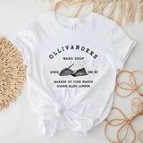 Cotton T Shirt Unisex Tops Ollivanders Wand Shop T-Shirt