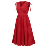 Women Date Dress Summer Pleated Skirt Dress plus Size