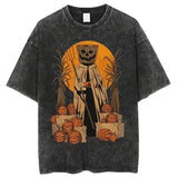 Halloween Video Rental Cotton Tshirt Denim Short Sleeve