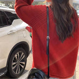 Women Knitted Pullover Casual Knitted Sweater Autumn and Winter Loose Soft Cover