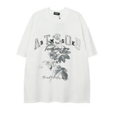 Men T Shirt Embroidered Printed Couple Short Sleeve T-shirt