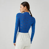 Women Sweater Knitwear Turtleneck Hollow out Diamond Lattice Jumpsuit Women's Autumn Stretch Slim Fit Base Long Sleeve Knitted T-shirt