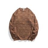 Unisex Sweater Winter Loose Checkered Sweater
