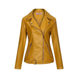 Red Leather Jacket Zipper PU Leather Jacket