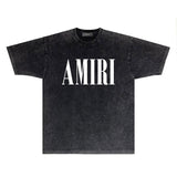 Amiri T-shirt Washed and Worn Retro Short Sleeve T-shirt