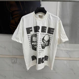 Mens T-shirts Mike Tyson Boxing Fighting BIG FACE Print Short Sleeve T-Shirt