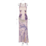 Women Dresses Summer Sexy Printed Slim Sleeveless Dress