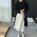 Women Knitted Skirt Autumn and Winter Long Skirt
