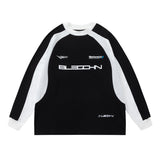 Unisex Hoodie Fall Locomotive Style Patchwork Sweater