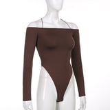 Women Jumpsuit Autumn Sexy Long Sleeve Backless Bodysuit