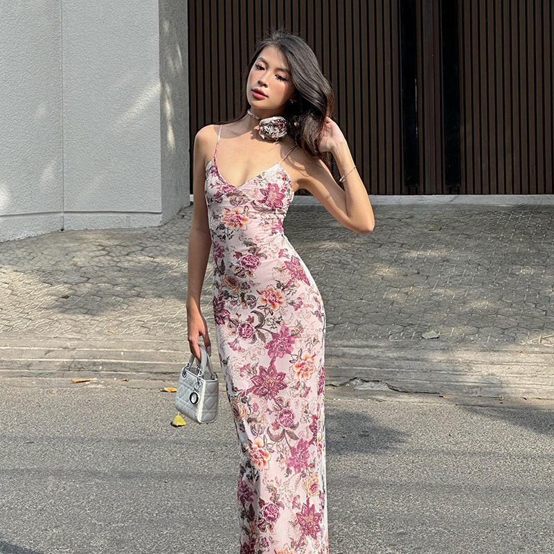 Women Dresses Spring Slim-Fitting Sheath Dress Sling Dress (Csm202403)