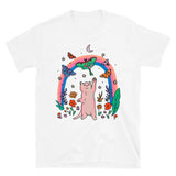 Cute Funny Cat Shirt Summer Casual Short Sleeve Loose Women