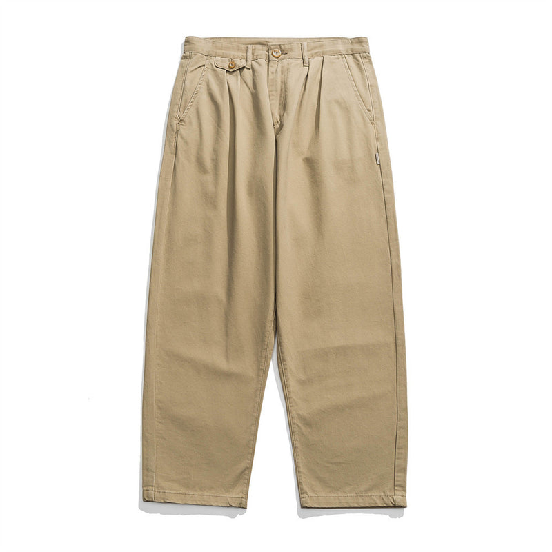 Men Sweatpants Casual Trousers Men Loose Wide Leg Solid Color Overalls