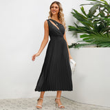 Women Date Dress Summer Slim-Fit Pleated Skirt