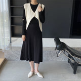 Women Knitted Skirt Autumn and Winter Long Skirt