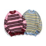 Unisex Sweater Winter Contrast Color Knitwear