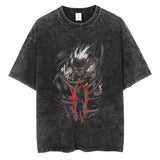 20242024 Fashion Streetwear Men Washed T Shirt Anime