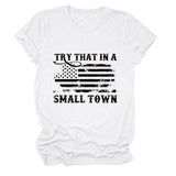 Casual crew neck women's T-shirt personalized printing fashion short sleeves