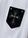 Chh Chrome Hearts T Shirts Pocket Handmade Button Casual Short Sleeve T-Shirt