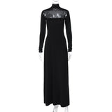 Women Dresse Autumn and Winter Black Dress Long Dress