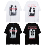 Men T Shirt Graffiti Men's Couple Short-Sleeved T-shirt Men's and Women's Oversize